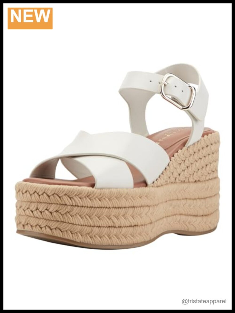 Leather Wedge Sandal Buckle Closure Open Toe Platform Dressy Casual